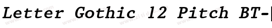Letter Gothic 12 Pitch BT字体转换